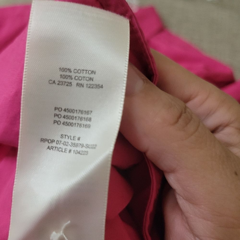 Aritzia Wilfred Free Cotton Button Up Shirt Pink XS - Picture 8 of 8
